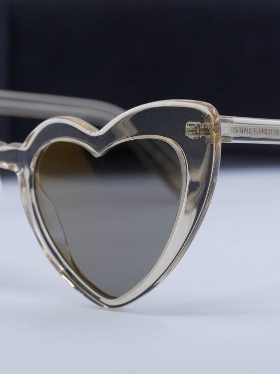Saint Laurent SL181 LOU LOU 027 Heart Sunglasses - Transparent Nude / Copper main image 8